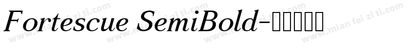 Fortescue SemiBold字体转换